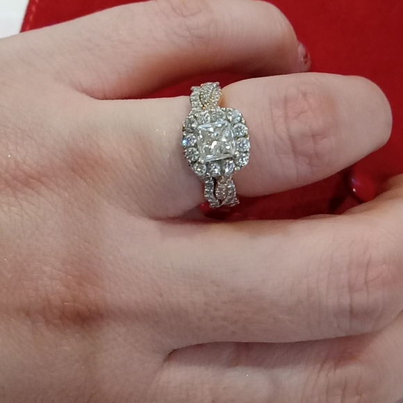 14k gold wedding engagement diamond ring set neil lane - Picture 5 of 8